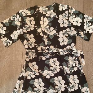 Floral wrap dress
